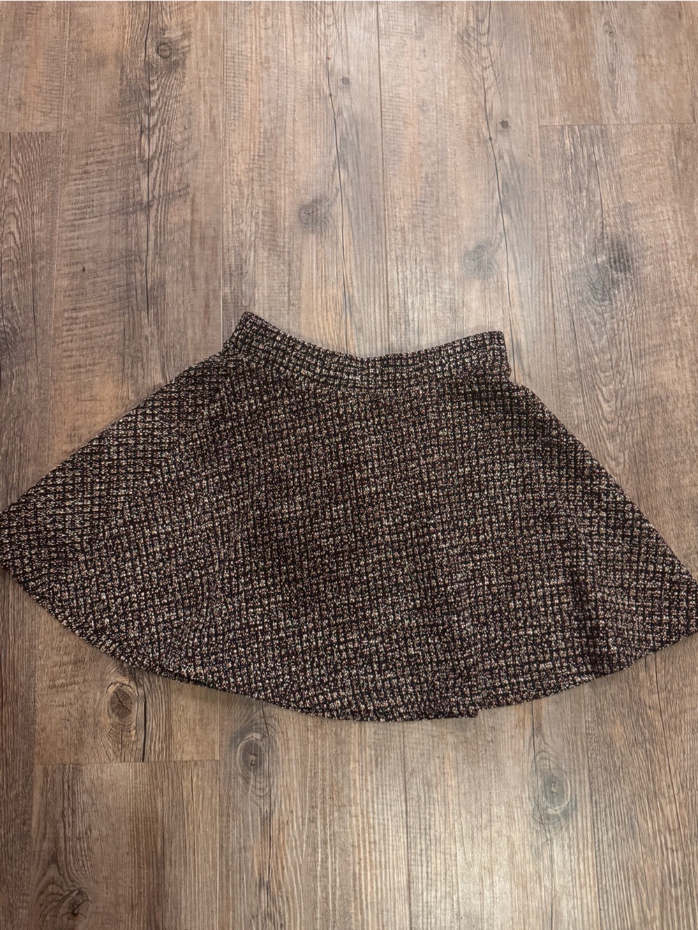 Zara Metallic A-line Skater Mini Skirt